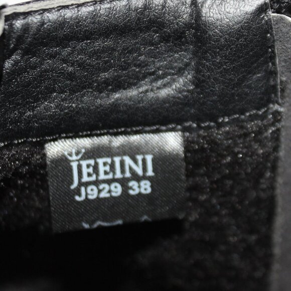 Jeeini of Paris Black Faux Leather Ankles Boots - Picture 7 of 13